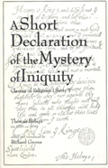 A Short Declaration of the Mystery of Iniquity